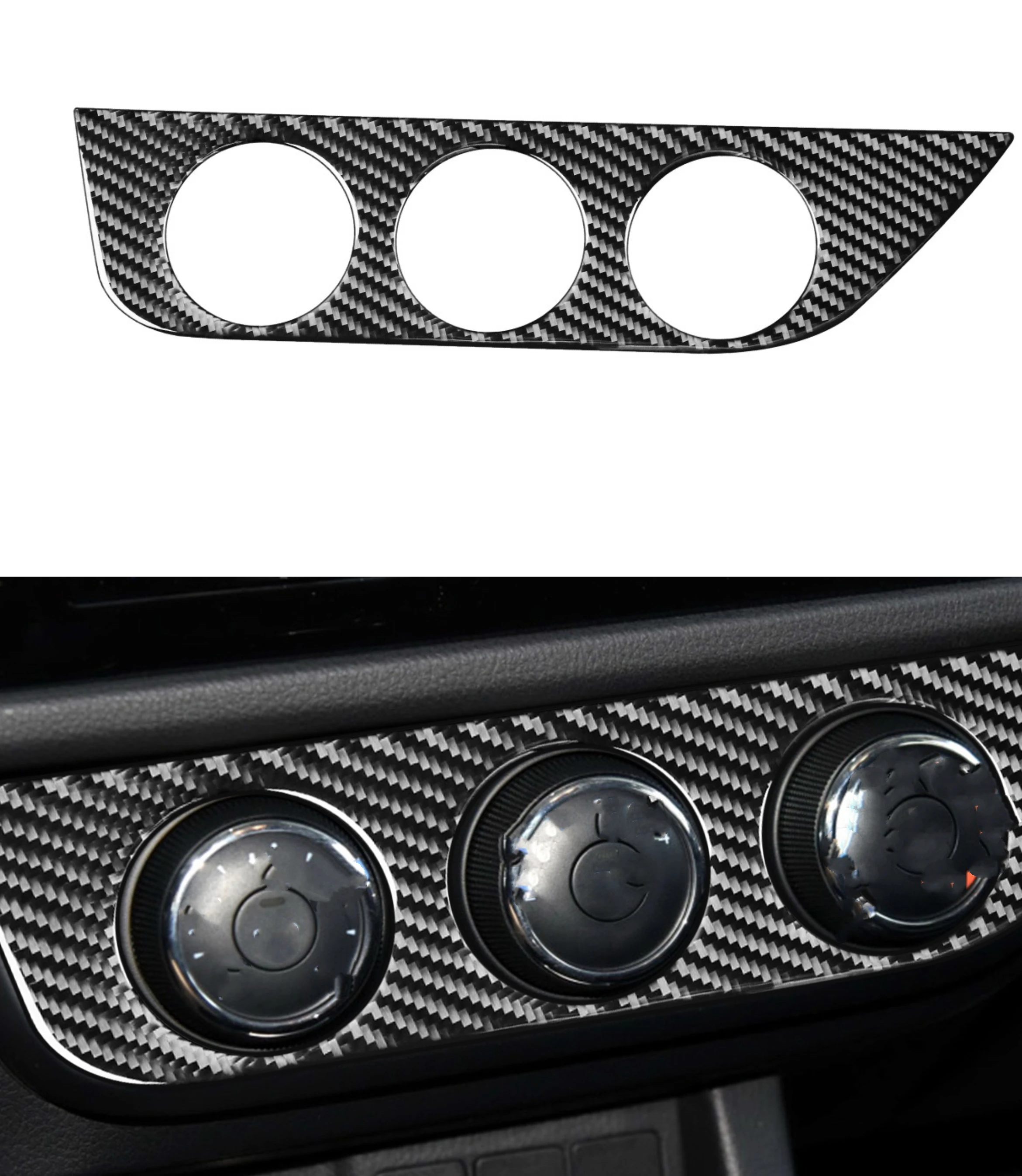 

Air Conditioning Switch Panel Decoration Cover Trim Sticker Decal for Corolla 2014 2015 2016 2017 2018 Carbon Fiber