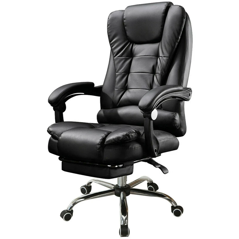 

Ergonomic Massage Office Chair Professional Soft Footrest Cushion Living Room Study Chair Pu Leather High Back Chair in Stock