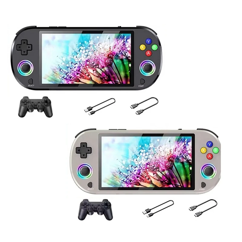 M22 Pro Retro Game Console 128GB 5.0 Inch IPS Display RGB LED Joystick Support LINUX/Emelec 4.3 For PS1 Video Player B