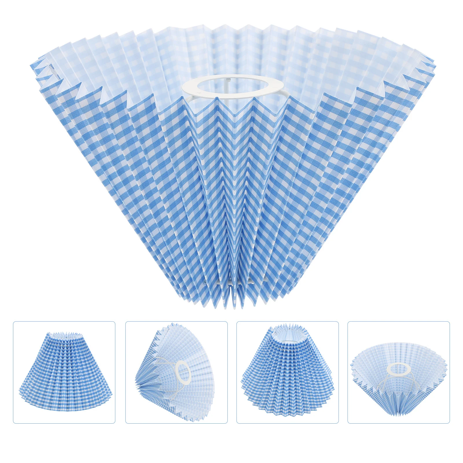 1 шт., плиссированный абажур из синей сетки для настольного настольного светильника, прочный современный домашний декоративный чехол, аксессуар, освещение