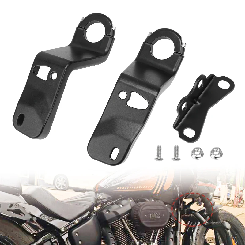 

Motorcycle Accessories Front Fairing Support Bracket Mount Kit Black For Harley Low Rider ST FXLRST 2022-2024
