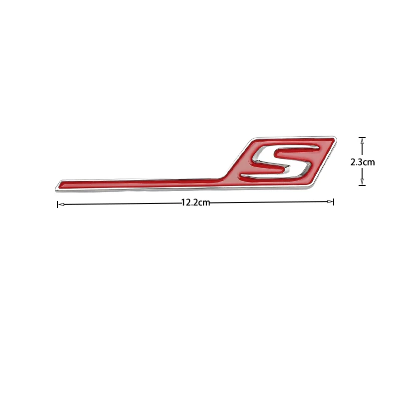 ABS S Badge Emblem Car Trunk Stickers For Mercedes-Benz AMG S AMG E63S C63S GLC63S GLE63S GLS63S GTS GT43S GTR GT53 GT50 CLA45S view 6