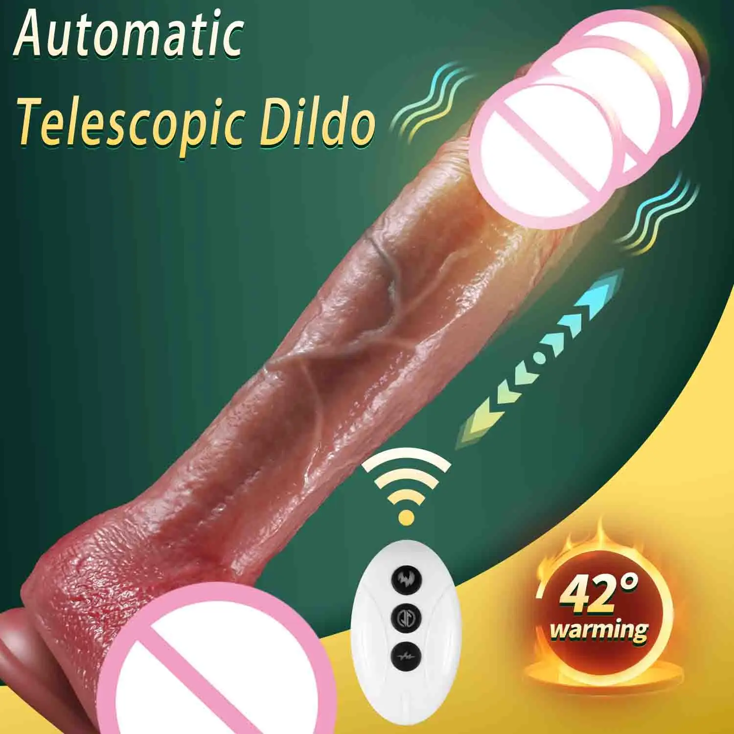 Realistic Dildo Vibrator Penis Automatic Masturbators Remote Control Telescopic Dick Anal Vibration Male And Female Sex Toys 18+