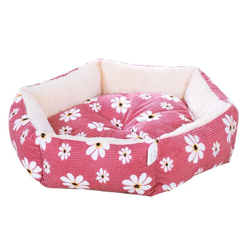 Small Pet Dog Kennel Bed Mat Cat Blanket Corduroy Pet Teddy Beds Mattress Flannel Fabric Warm Pets Bulldog Puppy House Tent