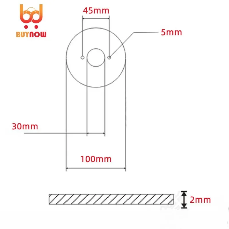 100x30x2mm High quality Stainless Steel Scale 360 Degree Scale Small Scale Protractor Stainless Steel Disc