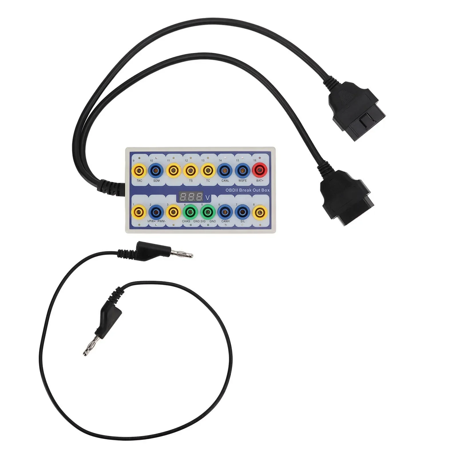 

OBDII Breakout Box — детектор протокола OBD2 с диагностическим кабелем, универсальный для передачи сигнала автомобиля