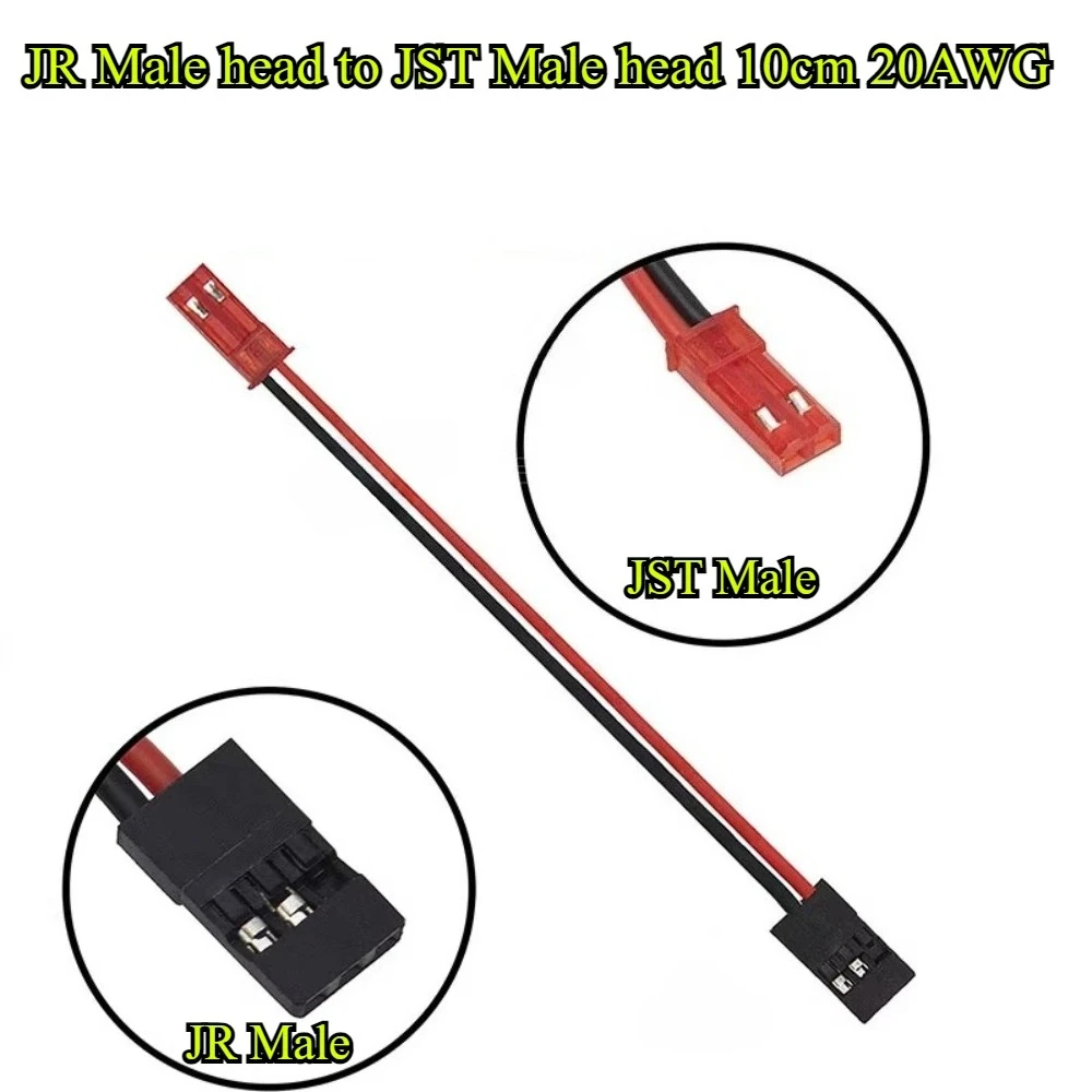 5/10個入り 10CM 20AWG JSTプラグ - JR・フタバコネクタ オス・メス ケーブル JR・フタバ サーボアダプターワイヤー RC飛行機・ヘリコプター・車用