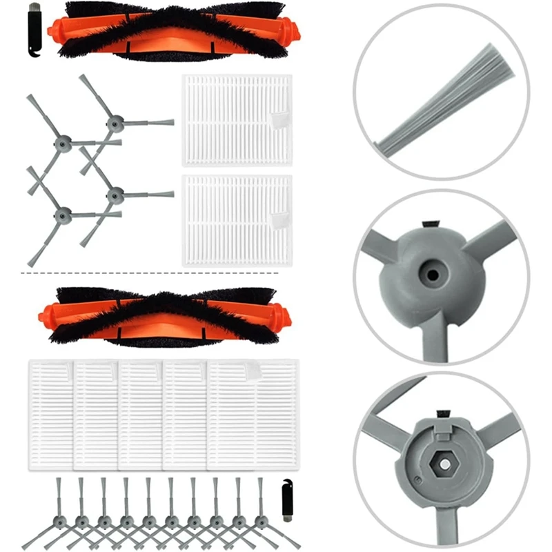 Robô Aspirador Kit De Substituição, Escova Lateral Principal, Filtros Hepa, Lubluelu L20, Honra V8 Pro