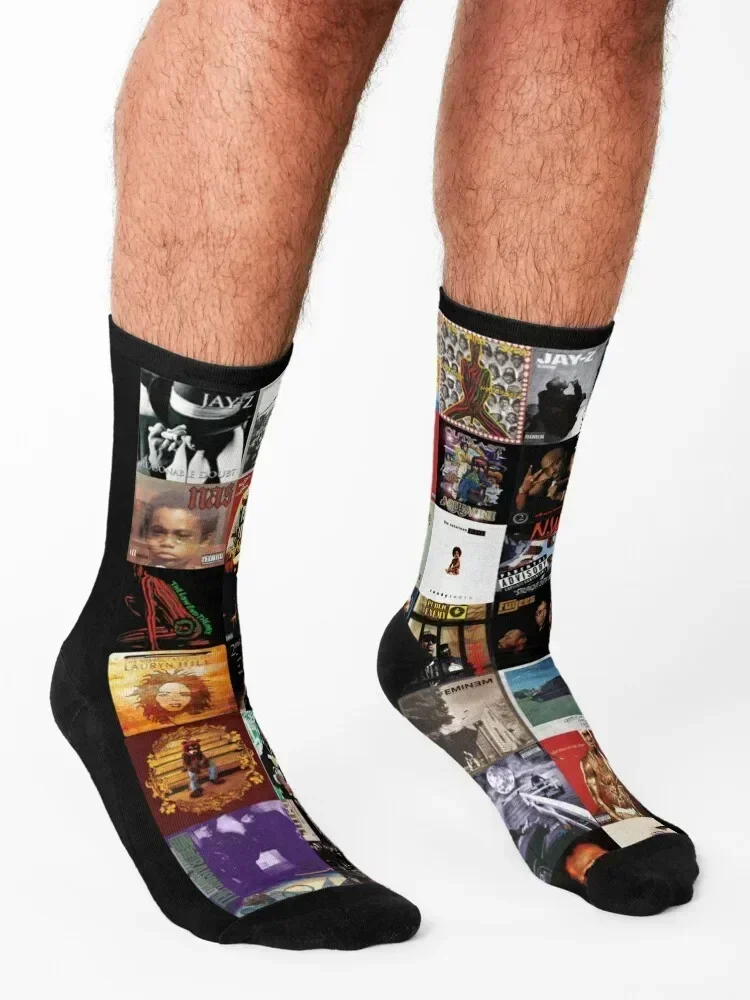 Classic hip hop albums Socks winter Novelties cartoon moving stockings Women's Socks Men's