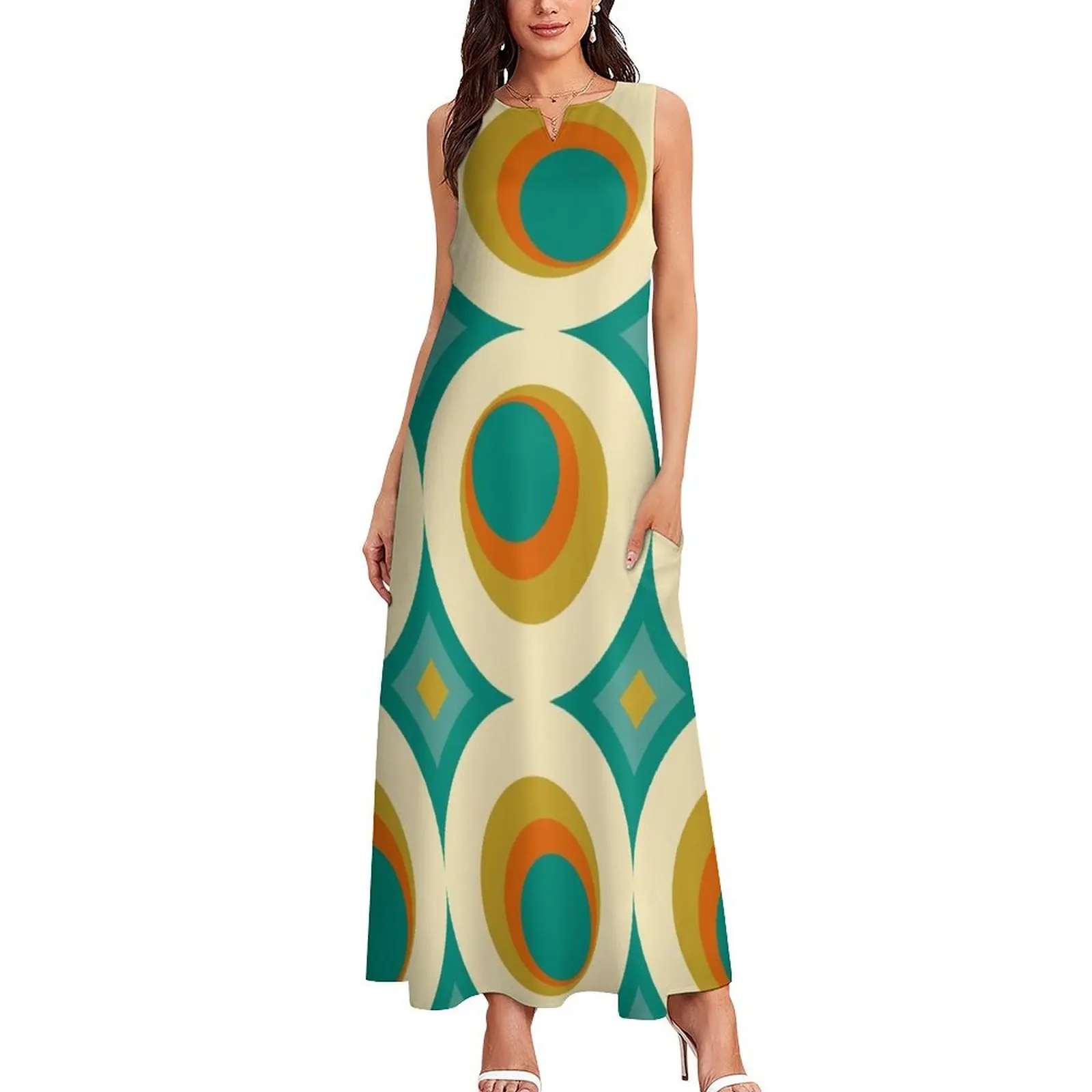 Mid-Century Modern Splash Long Dress Bride dresses dresses for special events