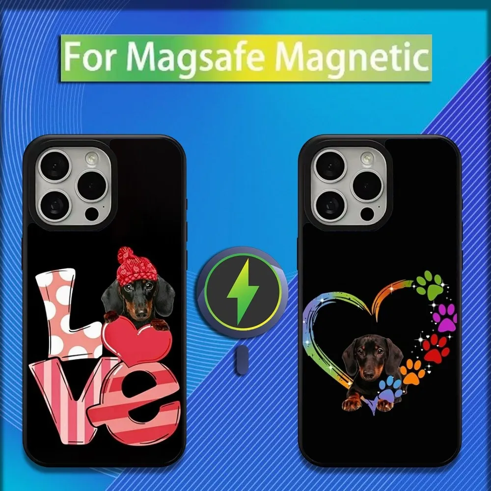 

Dachshund Dog Love Phone Case For iPhone 16,15,14,13,12,11,Plus,Pro,Max,Mini Magsafe Magnetic Wireless Charging