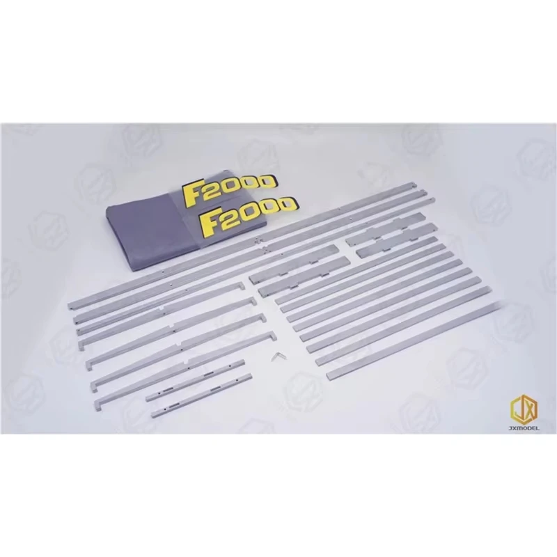 JXModel 1/14 Man F2000 Trailer Tarpaulin Canvas Metal All-aluminum Made For Jxmodel Man F2000 1:14 Rc Truck Trailer Parts