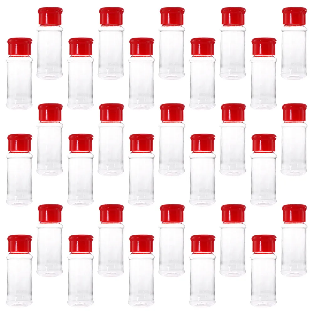 25Pcs Plastic Seasoning Powder Jar Spice Dispenser for Kitchen Bbq Restaurant Pepper Salt Bottle Transparent Lid Removable Easy view 3