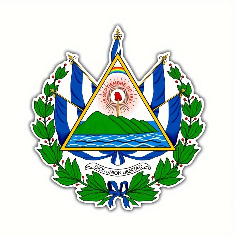 ملصق الأسلحة السلفادوري للسيارة ، سيارة العلم ، ملصق الفينيل ، ملصق الوفير