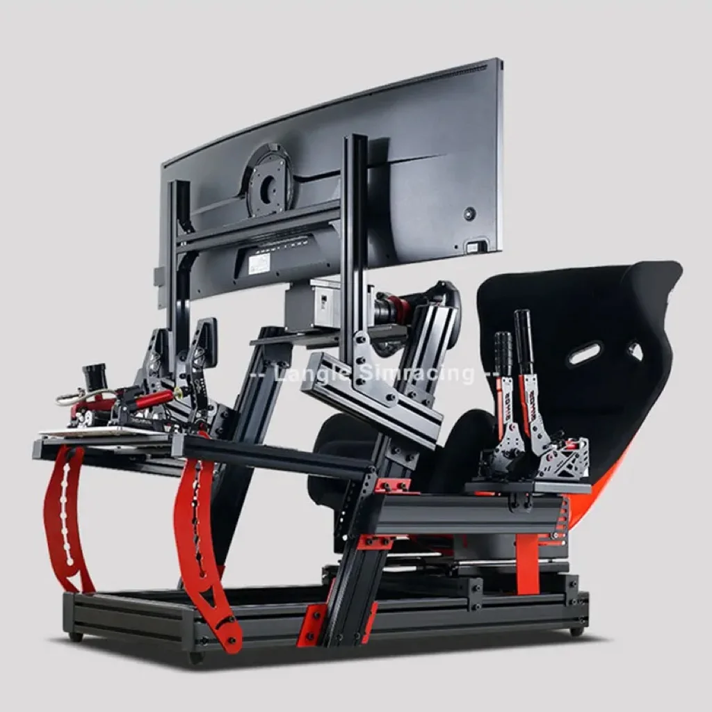

All-anum Alloy Profile Sim Racing Rig Wheel Driving Chair Seat Bracket Pedals Game Machine Driving Simulator