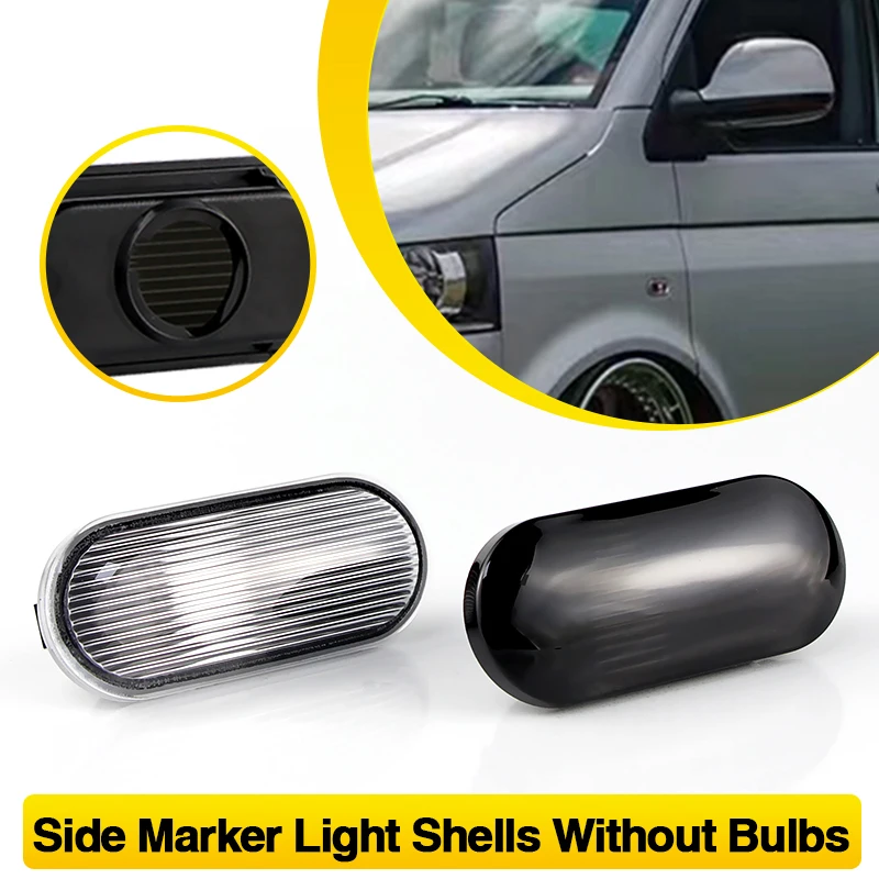 

2PCS Only Shells For VW Transporter T5/Multivan Caravelle Car Front Side Marker Turn Signal Lights Housing For SEAT Ibiza 6L
