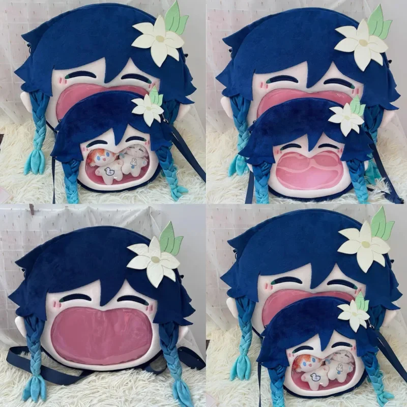Genshin Impact Wendy Itabag Y2K Cartoon Animation Game Peripheral Anime Cotton Doll Plush Doll Backpack Student Messenger Bag