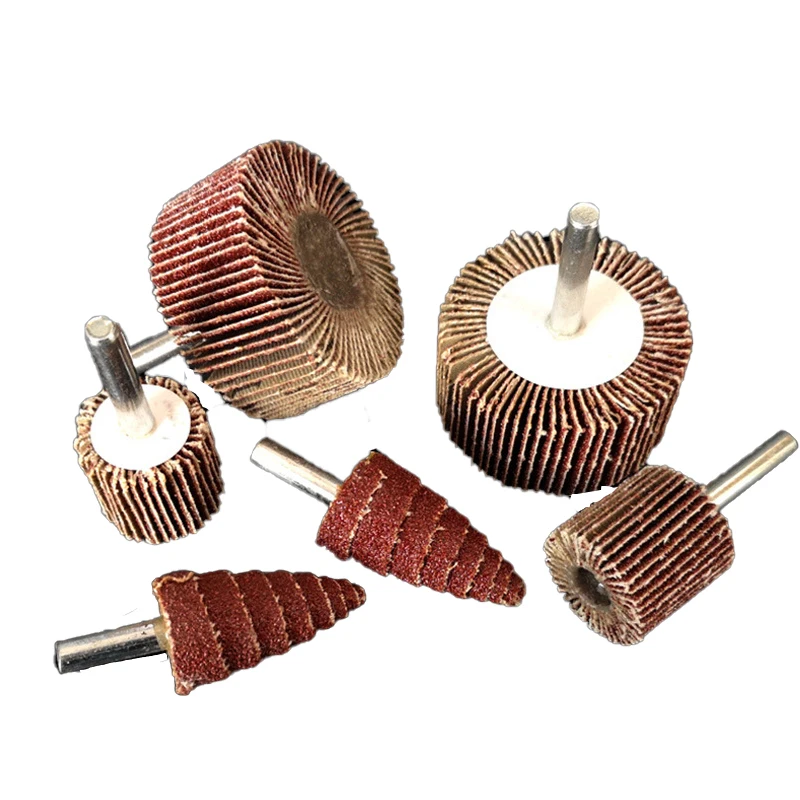 

Sandpaper Grinding Head 6mm Shank Tapered/Cylinder Impeller Sanding Head for Rotary Tool Electric Grinder Power Polishing Tool