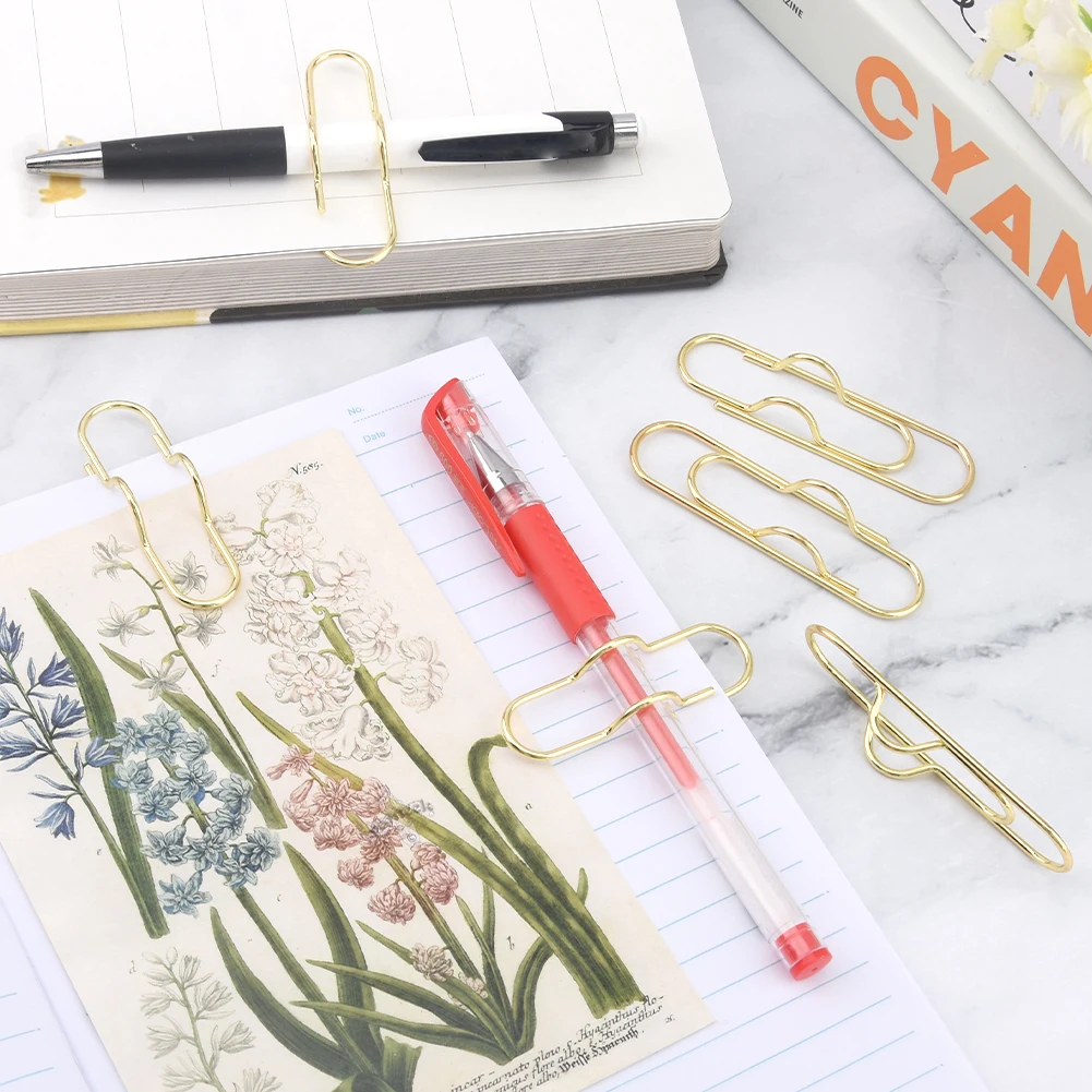 22pcs Durable Carbon Steel Portable Gift Office School Notebook Pen Clip Picture Journal Planner Paper Holder Calendar