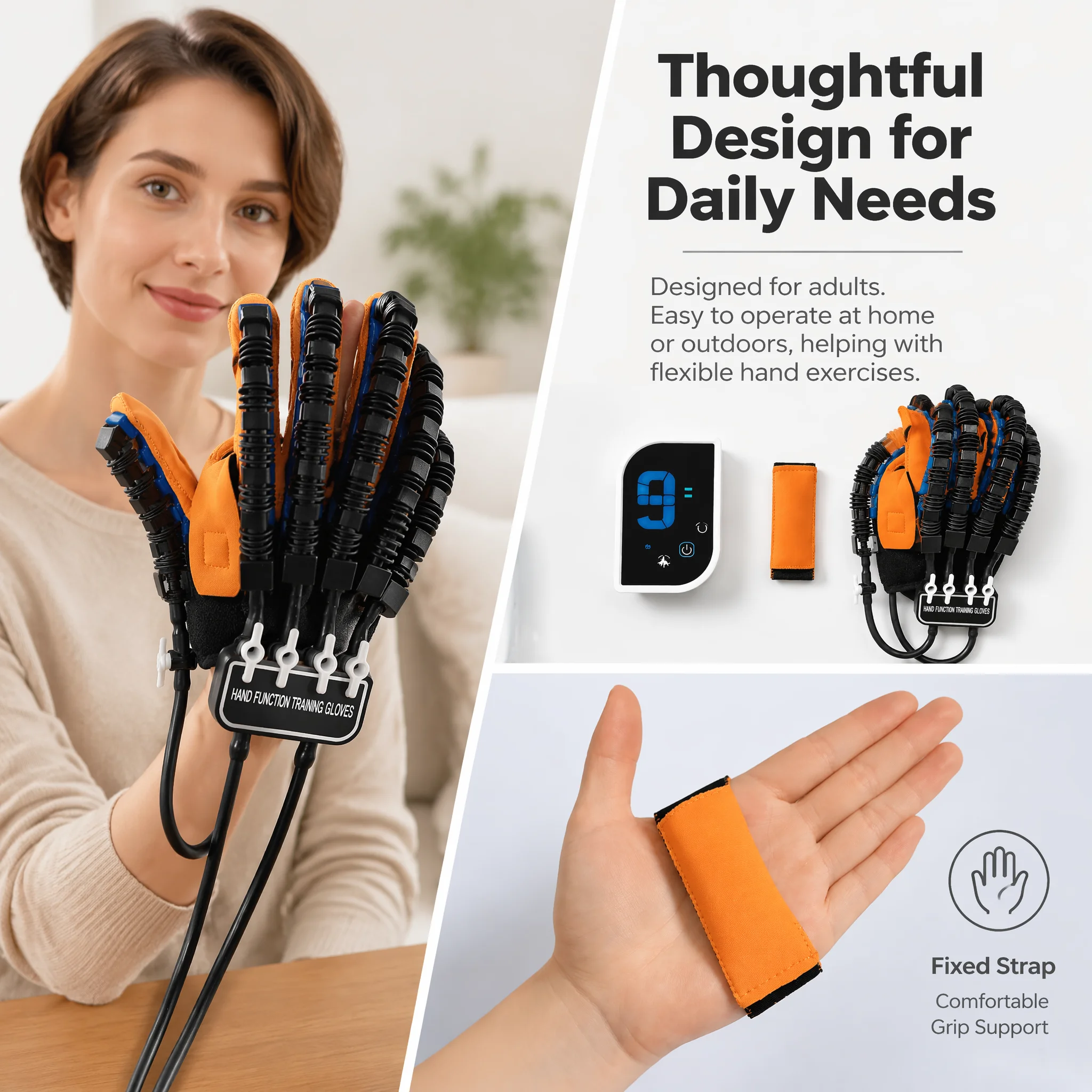 Robotic Rehabilitation Gloves Left Right Hand Exercise Trainer Finger Training Equipment Stroke Hemiplegia Cerebral Infarction