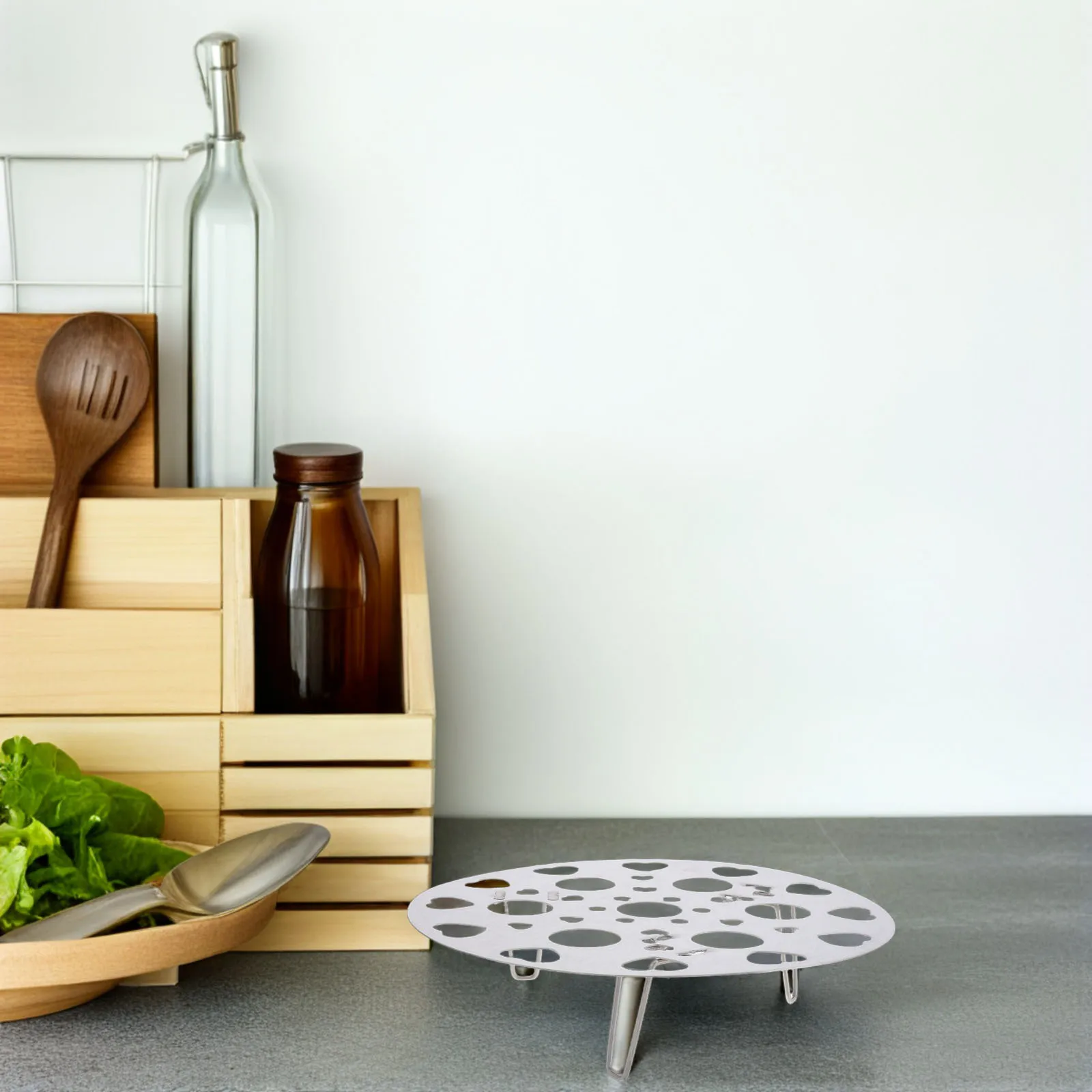 

Stainless Steel Steaming Rack Round Multi-Functional Egg Steamer Tray for Pots Easy to Use Nutrient Retention Versatile