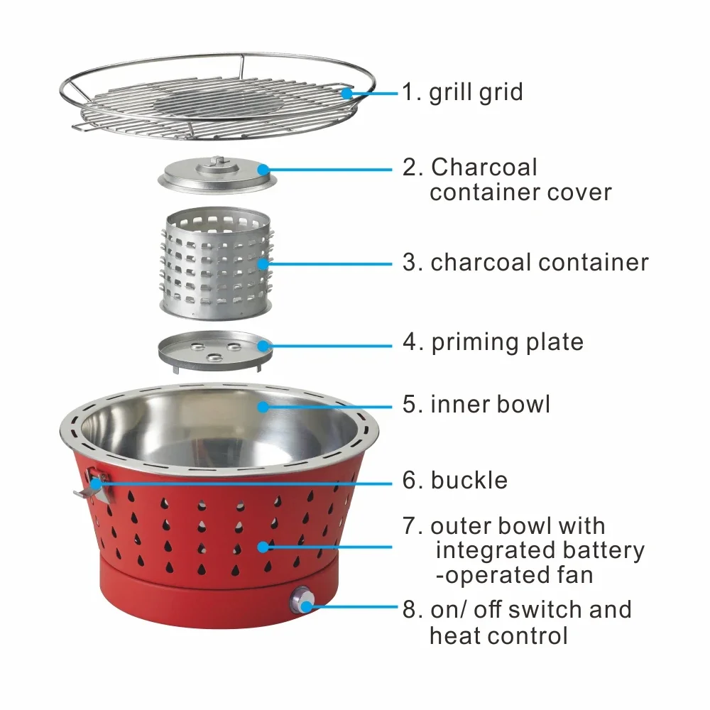 YYHC-household barbecue grill courtyard washable for camping smokeless barbecue grill reusable for picnic