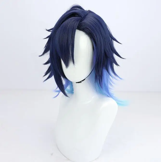 

Yugo Asuma Cosplay Wig Fiber synthetic wig Vtuber Noctyx Cosplay Blue Gradient Short Hair VTuber Wig