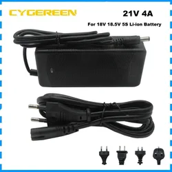 21V 4A 8A Lithium Battery Fast Charger 18V 18.5V 5A DC Connector For 5S 18 Volt Li ion Solar System Charger