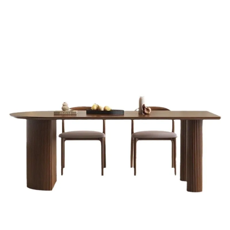 

Nordic solid wood dining table small apartment living room island retro homestay coffee