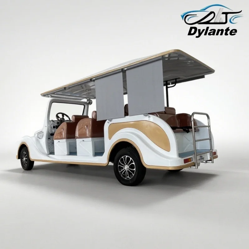 Electric Classic Car 8-11 Seats Adult Sightseeing Car Three-Wheel Adult Home Reception Scooter Electric Four-Wheel