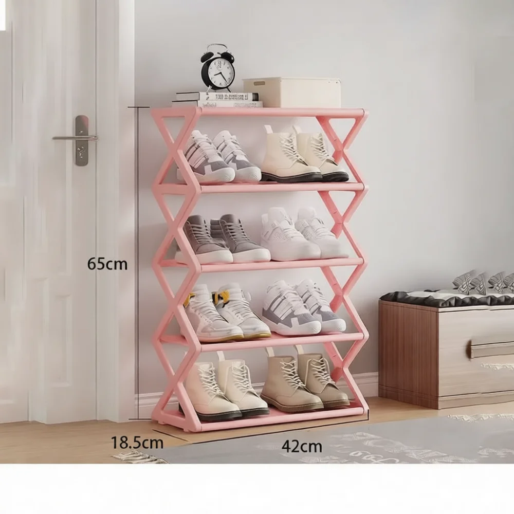 Home Entryway Shoe Rack Organizer Multilayer Storage Shelf Modern Minimalist Style Compact Vertical Furniture Display Stand
