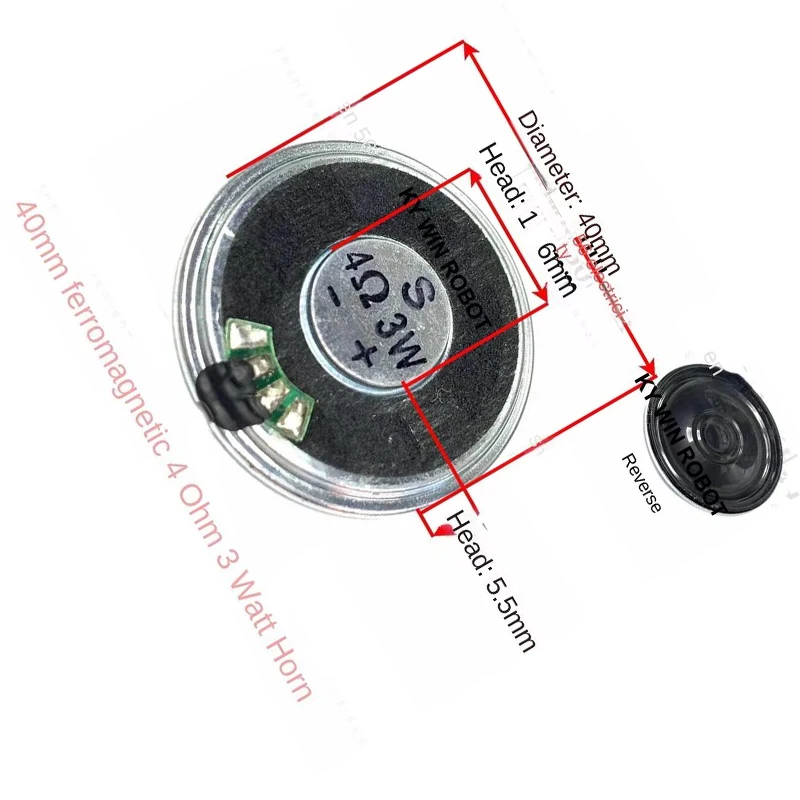 5pcs/lot New Ultra-thin Speaker 4 Ohms 3 Watt 3W 4R Speaker Diameter 40MM 4CM Thickness 5MM IC Electronic Components for Arduino
