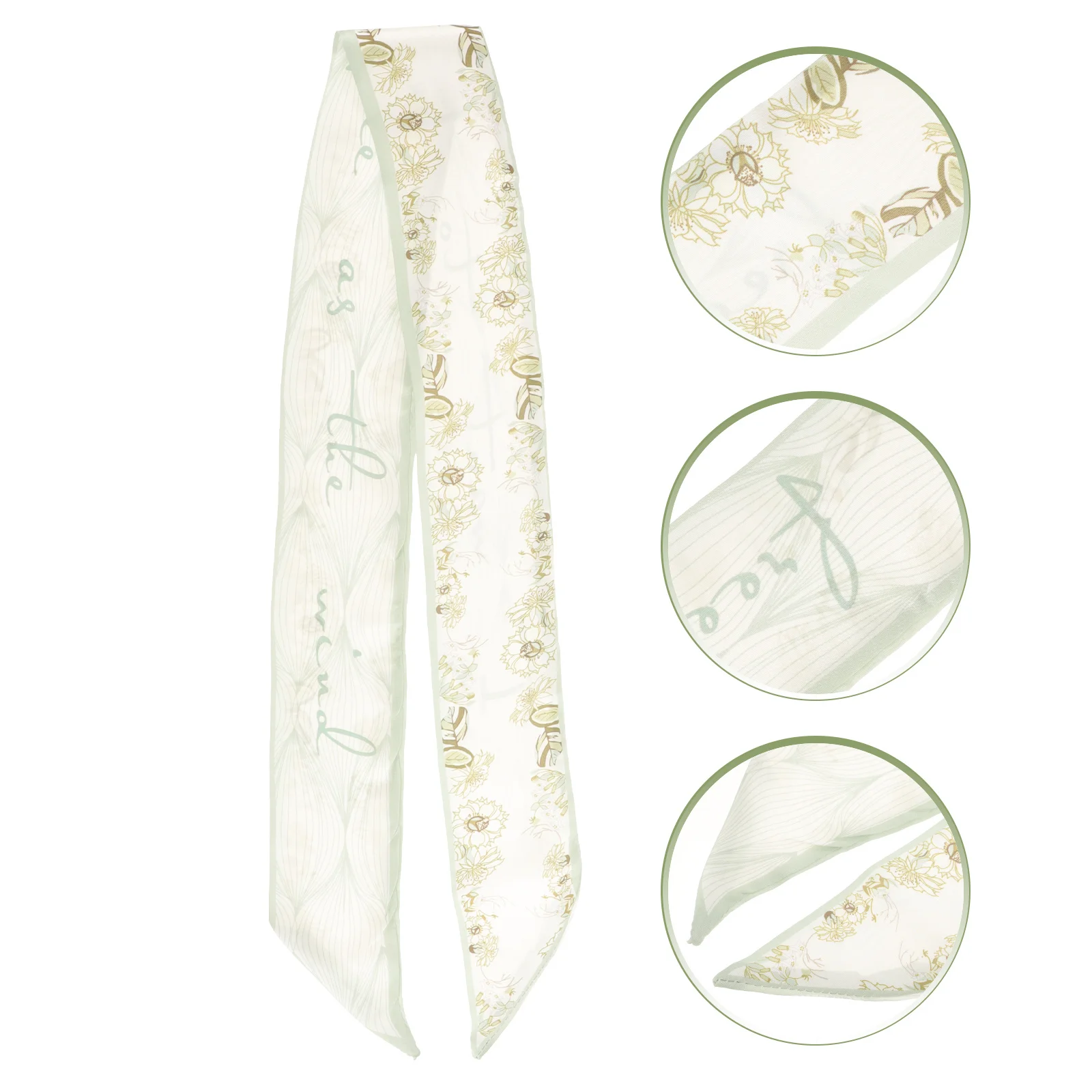 

Silk Hair Ribbon Purse Scarf Elegant Lightweight for Bag Handle Wrap Headband Neck Scarf Bracelet Hair Styling Tool Fashion