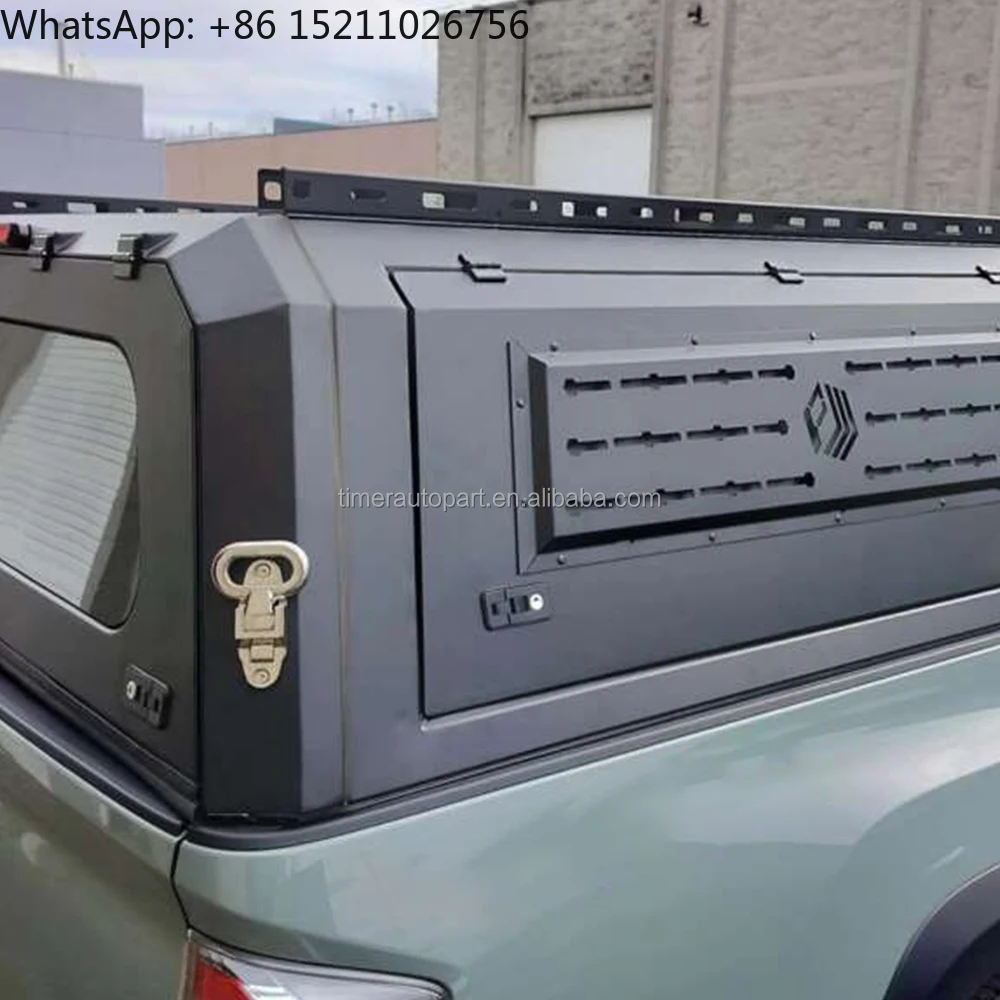2024 2025 Tundra Off-Road Hard Truck Steel Camper Cap Shell Waterproof Bed Topper Canopy Pickup Ute Lock Tonneau Cover Hinged