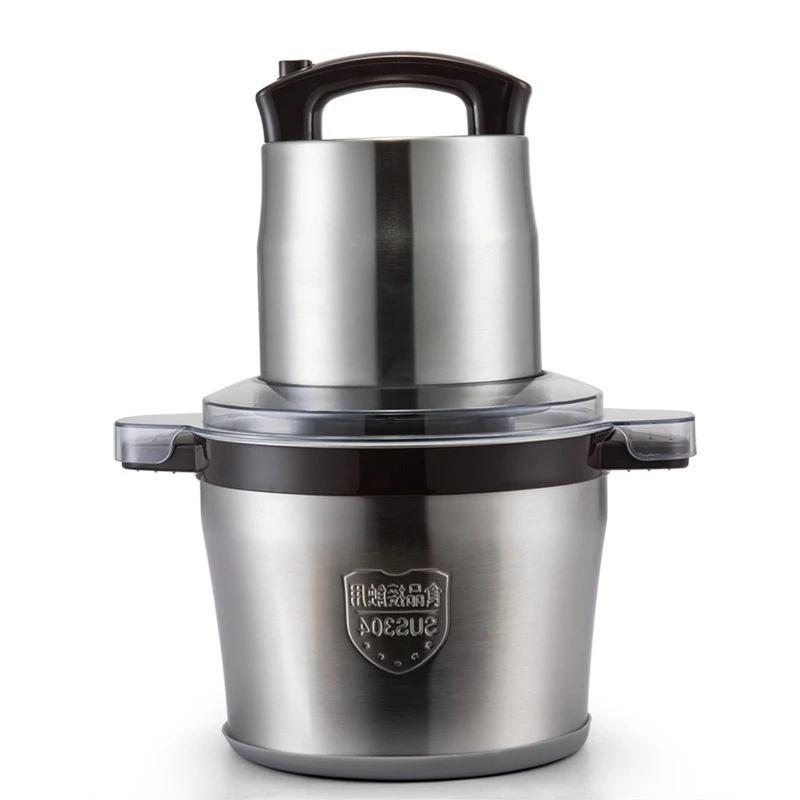 6L meat grinder household electric stainless steel stuffing, minced vegetables, chili, garlic meatballs, multi-functional