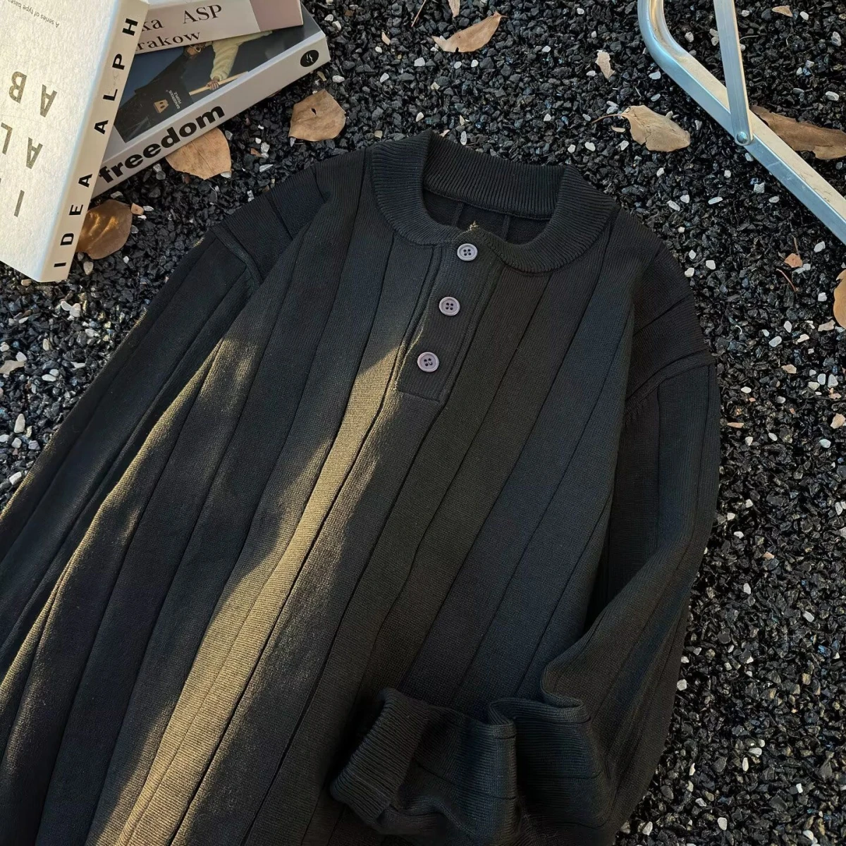 

Повседневный вязаный свитер в американском стиле ретро с v-образным вырезом, мужской цветной открытый кардиган, мягкий полиэстер, длинная зимняя верхняя одежда све