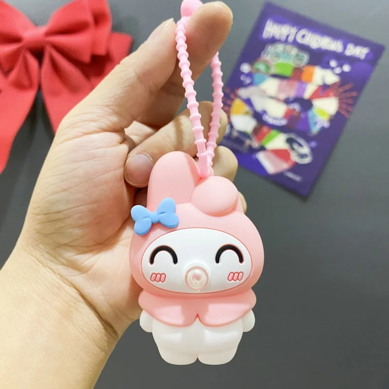 Kawaii Sanrio Press Hello Kitty Kuromi Anime Pendant Keychain Cute Cinnamorol Bubbles Keyring Girls My Melody Bags Keychains Toy