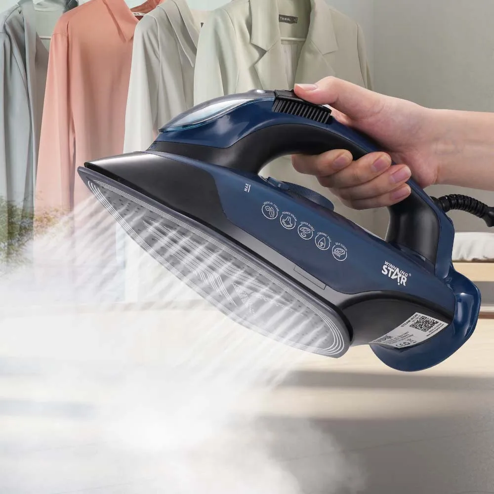 

Лидер продаж 2023 года, портативный электрический утюг мощностью 2000 Вт, профессиональный, сверхмощный, с мощной паровой и керамической подошвой (идеально подходит для дома