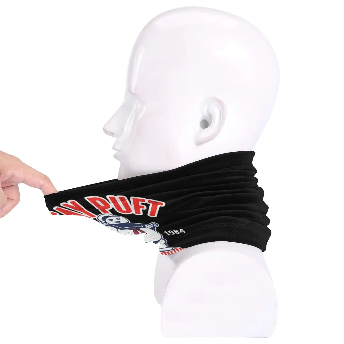 Ghostbusters Stay Puft Microfiber Neck Gaiter Bandana Scarf Unisex Camping Multifunctional