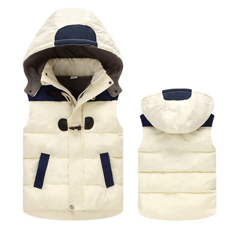 2026 Winter Kinderwesten Warme Kapuzenweste Ärmellose Jacke für Kleinkinder Baumwoll-Kinderkleidung Jungen Mädchen Oberbekleidung – Detail 3