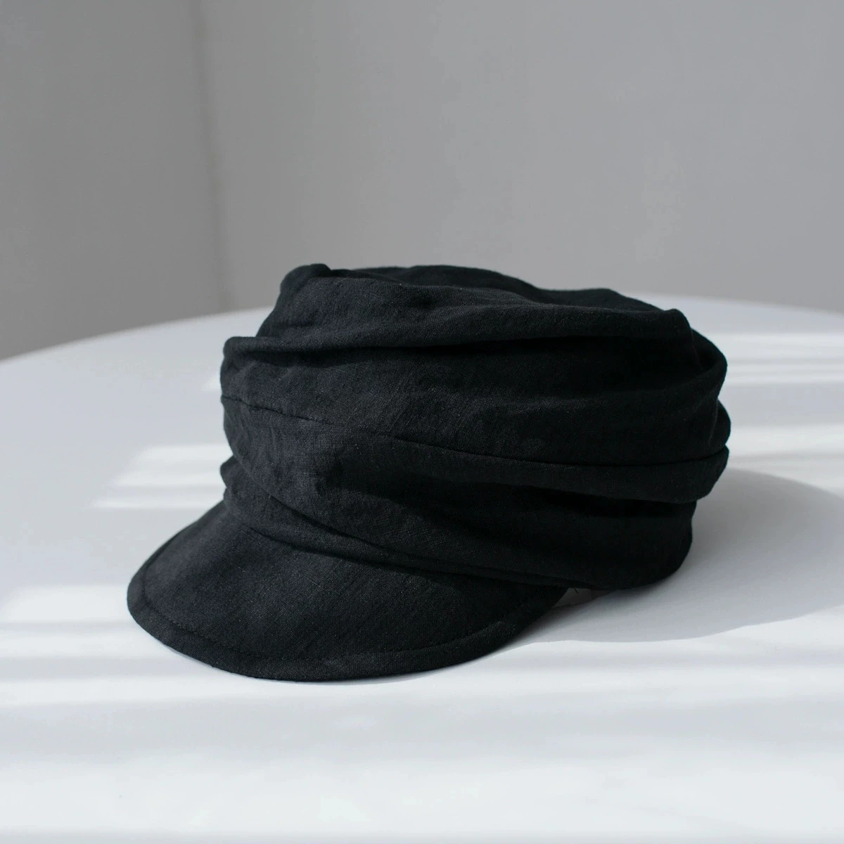 Lightweight Breathable Linen Newsboy Cap Spring and Summer Solid Color Cotton Mixed Baseball Caps
