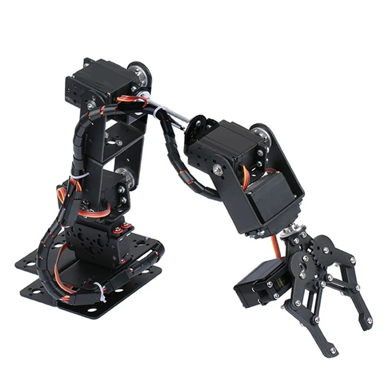 AS96-6-DOF Robotic Arm DIY Kit Multi Degree-Of-Freedom Robot Servo Grasping Maker Education Construction Set(Excluding Servo)