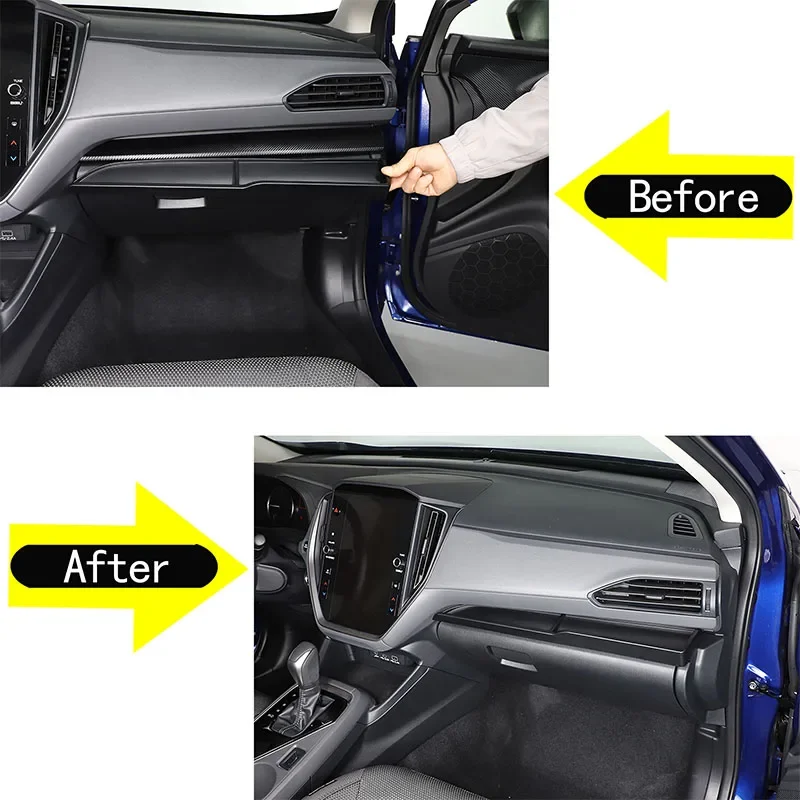 

For Subaru WRX Crosstrek 2022-2025 ABS Black Car Co-Pilot Glove Box Storage Box Mobile Phone Pallet Car Interior Accessories