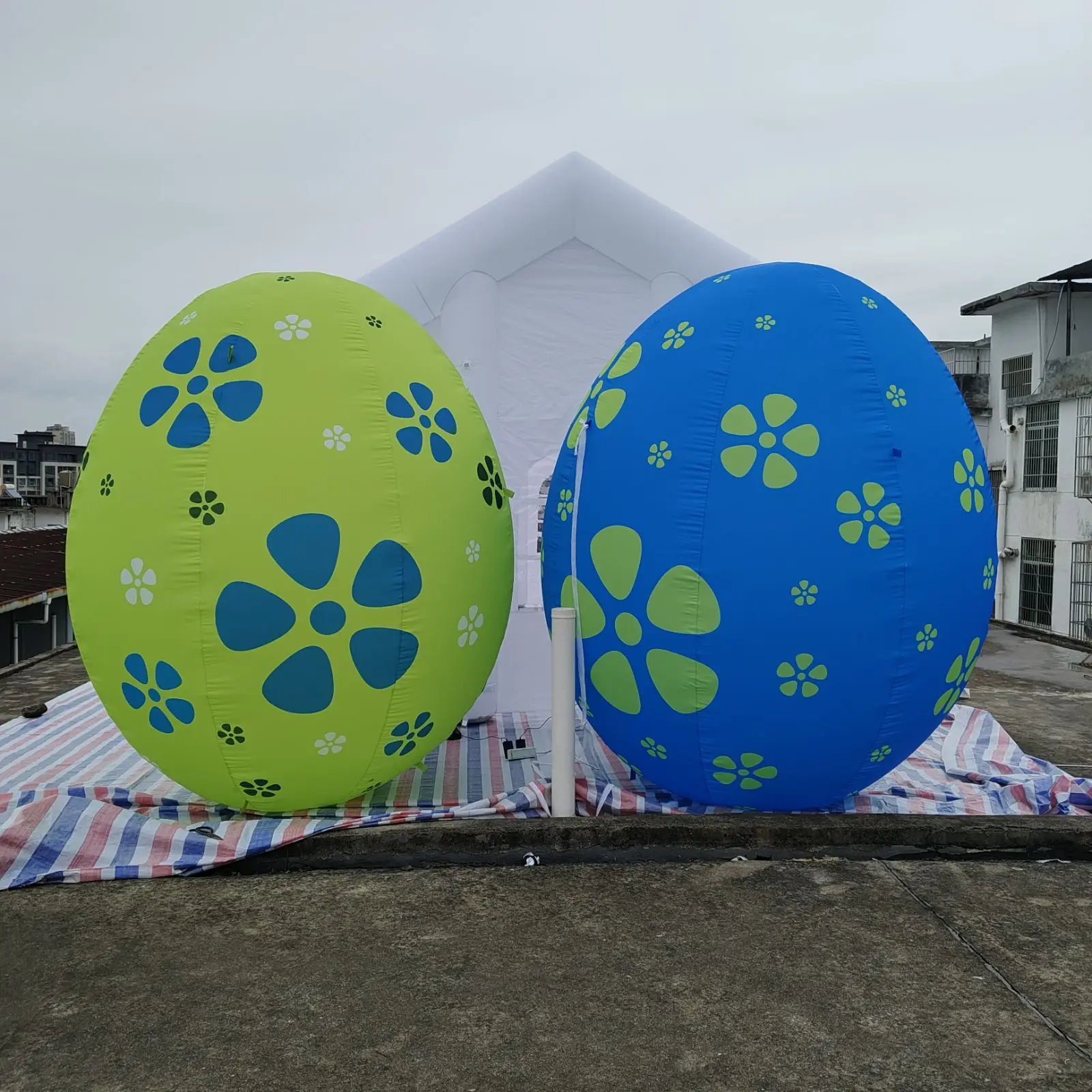 

3mh Inflatable Easter Eggs For Holiday Events, Party Decorations