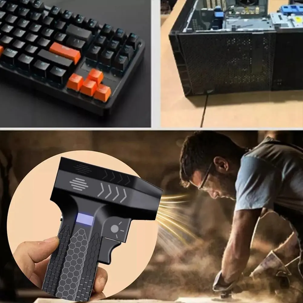 200000 RPM Electric Air Blower 60m/s Brushless Motor Turbo Jet Fan High-Speed Turbo Violent Fan USB Rechargeable Powerful Duster