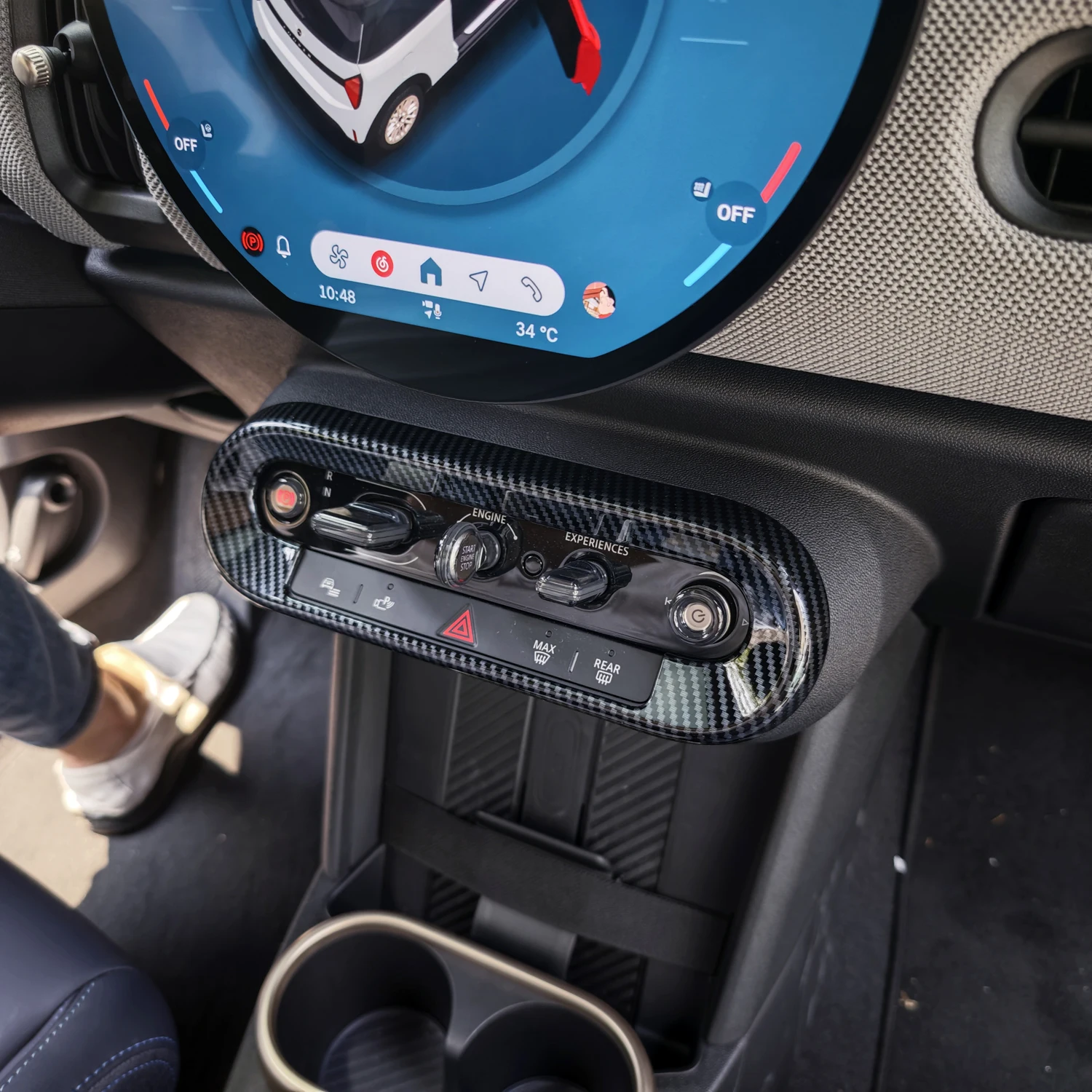 

Для BMW MINI F65 (5 дверей) F66 (3 двери) F67 (трансформер) 2025 автомобильные аксессуары ABS переключатель кондиционера кнопка накладка 1 шт.