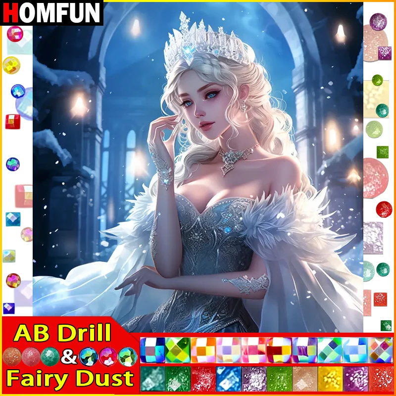 HOMFUN Fairy Dust AB 5D DIY Diamond Painting 