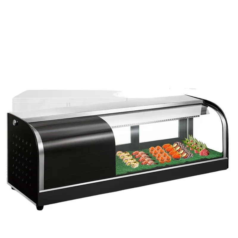 

YJQ countertop sushi cabinet commercial salmon sashimi refrigerated fresh fruit dessert display cabinet