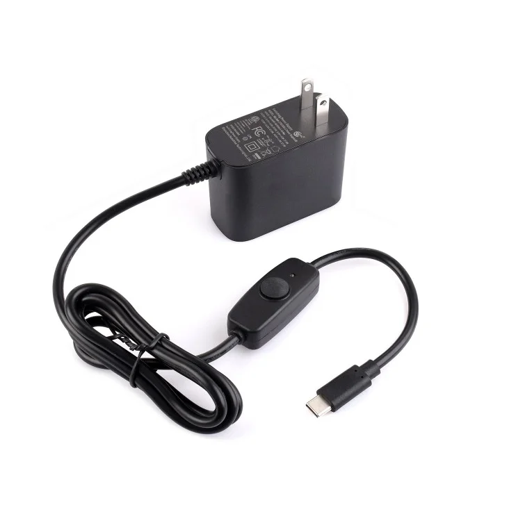 

Блок питания USB Type-C мощностью 27 Вт, блок питания PD, варианты вилок США/ЕС/Великобритании, длина кабеля 1,2 м, источник питания Raspberry Pi 5
