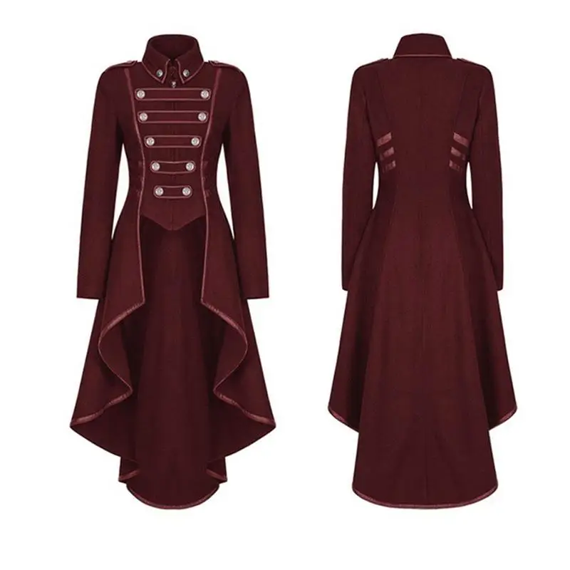 Manteau Punk médiéval pour hommes, grande taille, vêtements de cérémonie rétro, Costume de scène, Design sur mesure pour Ocns spéciaux